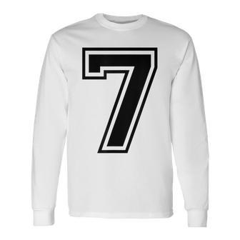 7歳の誕生日おめでとうのツインデーのためのナンバー7ジャージ。 長袖Tシャツ - Kawaiitshirt