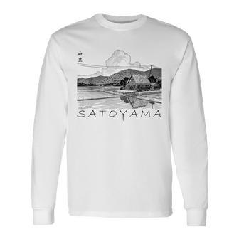 80年代 90年代 レトロな ヴェイパーウェイヴ 原宿 日本 村 長袖Tシャツ - Kawaiitshirt