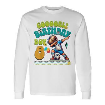 8歳の誕生日 男の子 8歳 サッカー フットボール選手 誕生日 長袖Tシャツ - Kawaiitshirt