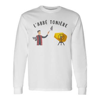 Abbé Tonière Humour Chantier T-shirt à manches longues - Cadeauxyz
