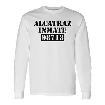 Alcatraz Prison Inmate Instant Lazy Halloween Costume Long Sleeve T-Shirt - Thegiftio UK