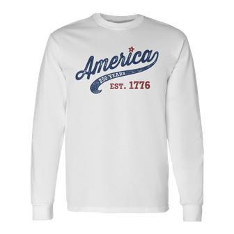 America 250 Years Est 1776 Long Sleeve T-Shirt - Thegiftio UK