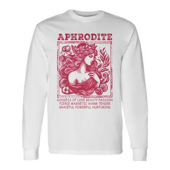 Aphrodite Goddess Of Love Greek Mythology Goddess Spiritual Long Sleeve T-Shirt - Thegiftio