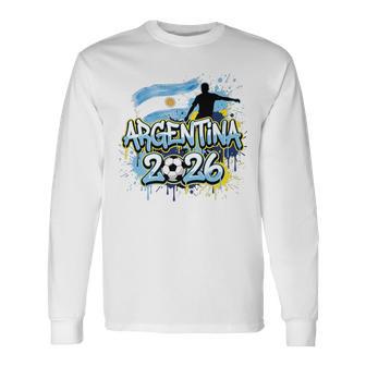 Argentina Arg 26 Bandera Colorida Paraalpicaduras De Pintura Camiseta de manga larga - Regaloses