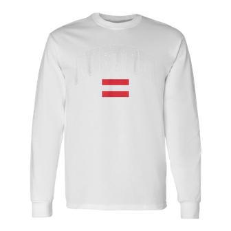 Austria Austrian Flag Osterreich Graphic Long Sleeve T-Shirt - Thegiftio UK