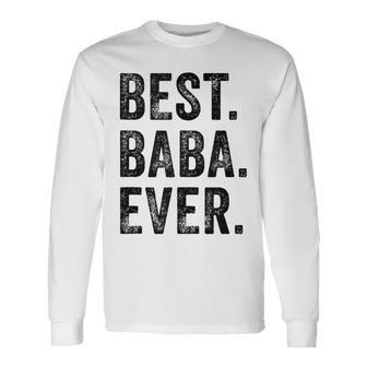 Best Baba Ever Grandpa Dad Father's Day Vintage Long Sleeve T-Shirt - Thegiftio UK