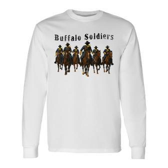 Buffalo Soldiers African American Black Military History Long Sleeve T-Shirt - Thegiftio UK