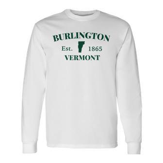 Burlingtonermontt シティステートカレッジ 観光のお土産 長袖Tシャツ - Kawaiitshirt