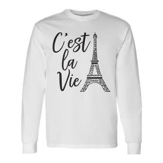 C'est Laie シャツ フレンチギフト パリ フランス エッフェル柄 長袖Tシャツ - Kawaiitshirt