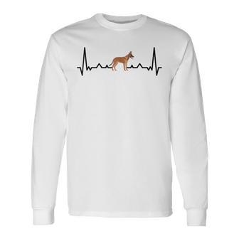 Chien Malinois Belge Avec Battement De Cœur T-shirt à manches longues - Cadeauxyz