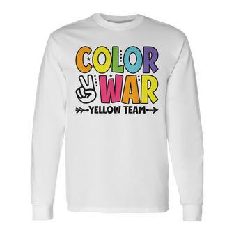 Color War Yellow Team Sleepaway Summer Camp Game Long Sleeve T-Shirt - Thegiftio UK