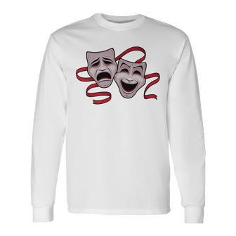 Comedia Y Tragedia Teatro Máscaras Camiseta de manga larga - Regaloses