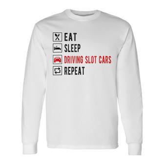 Comer Dormir Conducciónlot Coches Repite Mini Car Drag Racinglot In Mangas Camiseta de manga larga - Regaloses