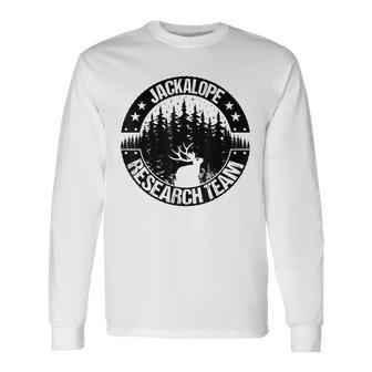 Cryptid Jackalope Research Team For Women Jackrabbit Long Sleeve T-Shirt - Thegiftio UK