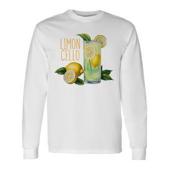 Cute Summer Lemon Graphic 2025 Limoncello Fruit Long Sleeve T-Shirt - Thegiftio UK