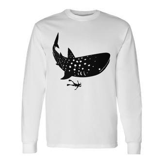 De Buceo Con Tiburones Ballena Tiburón Manga Larga Camiseta de manga larga - Regaloses