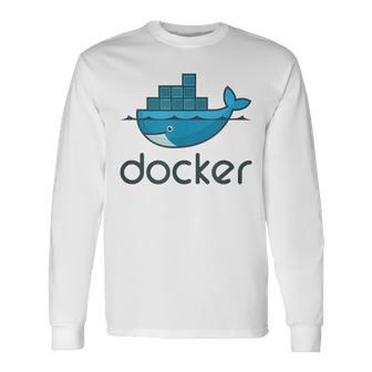 Docker Engine プラットフォーム間でのアプリケーションのデプロイと実行 長袖Tシャツ - Kawaiitshirt