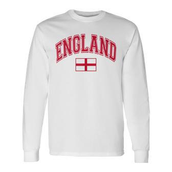 England English Flag Graphic Long Sleeve T-Shirt - Thegiftio UK
