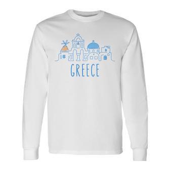 Europe Greece Athens Santorini Family Vacation Souvenir Long Sleeve T-Shirt - Thegiftio