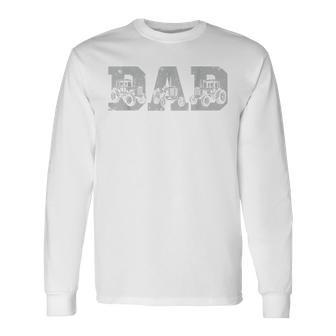 Farmer Dad Farm Farming Father's Day Tractor Long Sleeve T-Shirt | Seseable UK