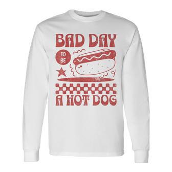 4Th Of July Bad Day To Be A Hot Dog Long Sleeve T-Shirt - Thegiftio UK