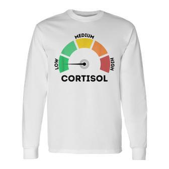 Low Cortisol Levels Meme 長袖Tシャツ - Kawaiitshirt