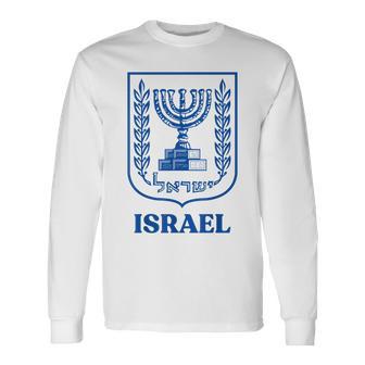 Hanukkah Menorah Israel Judaísmo Israelí Hebreo Camiseta de manga larga - Regaloses