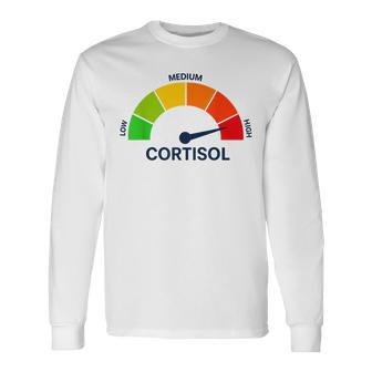 High Cortisol Levels Meme Long Sleeve T-Shirt - Thegiftio UK