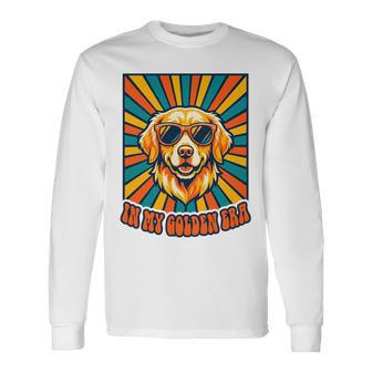 In My Golden Era レトロレトリバー ドッグサングラス グラフィックtシャツ 長袖tシャツ 長袖Tシャツ - Kawaiitshirt