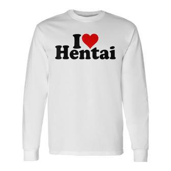 J'adore Le Manga Hentai Heart T-shirt à manches longues - Cadeauxyz