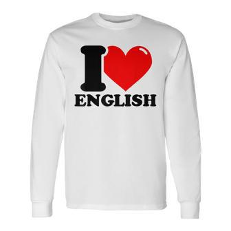 J'aime L'anglais T-shirt à manches longues - Cadeauxyz