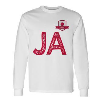 Japanese Flag Letter Yes Japan Long Sleeve T-Shirt - Thegiftio UK