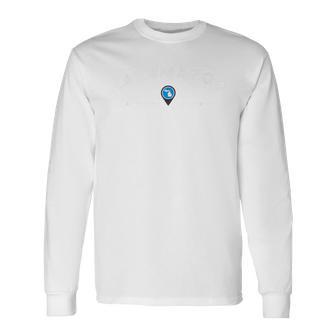 Kalamazoo Michigan グラフィックマップ T 長袖Tシャツ - Kawaiitshirt