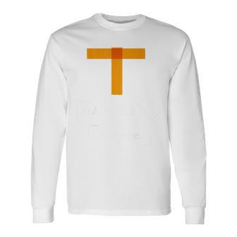 Kenko ひとことシリーズ「バミリ Bamiri Is Here 」［Orange］［背面デザイン］ 長袖Tシャツ - Kawaiitshirt