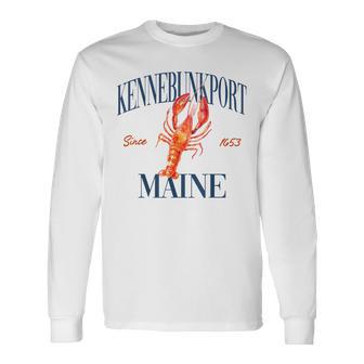 Kennebunkport Maine Est 1653 Old Money Aesthetic Long Sleeve T-Shirt - Thegiftio UK