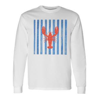 Lobster Print Cool Lobster Party Beach Long Sleeve T-Shirt - Thegiftio UK