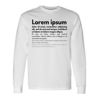 Lorem Ipsum 長袖Tシャツ - Kawaiitshirt