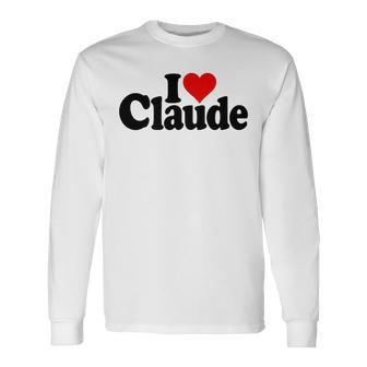I Love Heart Claude Namee On A 長袖Tシャツ - Kawaiitshirt