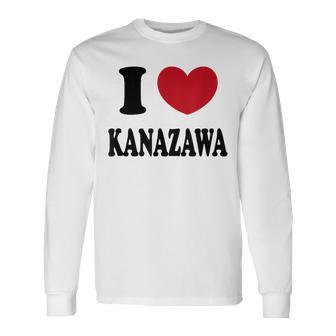 I Love Kanazawa アイ・ラブ・金沢 長袖Tシャツ - Kawaiitshirt