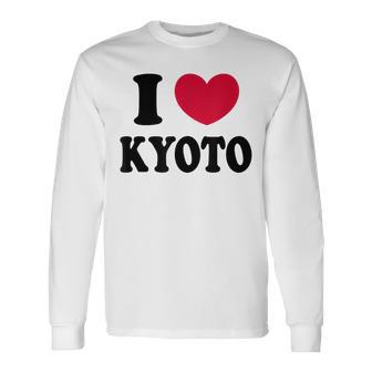 I Love Kyoto 京都大好き 長袖Tシャツ - Kawaiitshirt