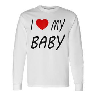 I Love My Baby ブラック 長袖Tシャツ - Kawaiitshirt