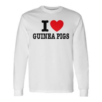 I Love モルモット 長袖Tシャツ - Kawaiitshirt