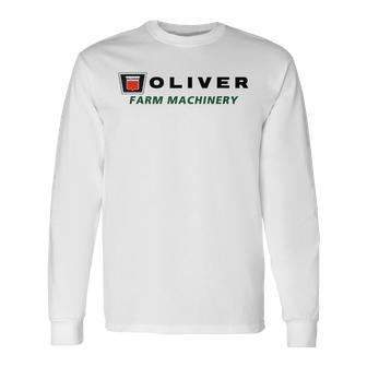 Oliver Tractor Farming Vintage Farm Equipment Long Sleeve T-Shirt - Thegiftio UK