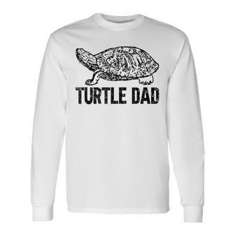 Retro Turtle Dad Turtle Daddy Tortoise Lover Father's Day Long Sleeve T-Shirt - Thegiftio UK