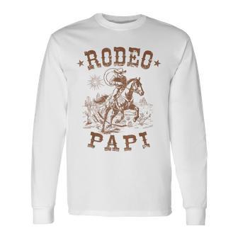 Rodeo Papi Western Cowboy Family Matching Father's Day Long Sleeve T-Shirt - Thegiftio UK