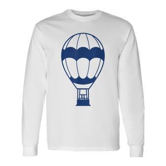 Simple Hot Air Balloon 熱気球 面白い シンプル ミニマリスト 気球 熱気球 長袖Tシャツ - Kawaiitshirt
