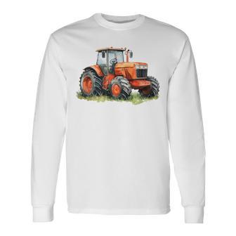 Snirt トラクターtシャツ、トラクター、トラクターコーヒーマグ 長袖Tシャツ - Kawaiitshirt
