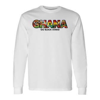 Soccer Fan 2026 Ghana Go Black Stars Supporters Long Sleeve T-Shirt - Thegiftio UK