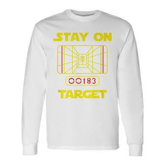 Stay On Target-ディスクゴルフtシャツ 長袖Tシャツ - Kawaiitshirt