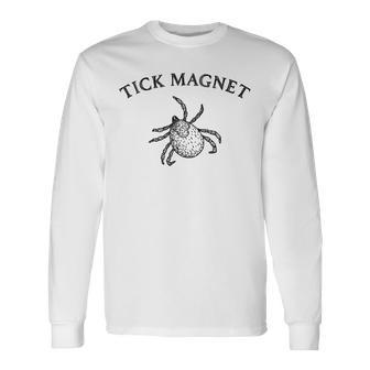 Tick Magnet Hiking Camping Outdoor Bug Tick Magnet Long Sleeve T-Shirt - Monsterry